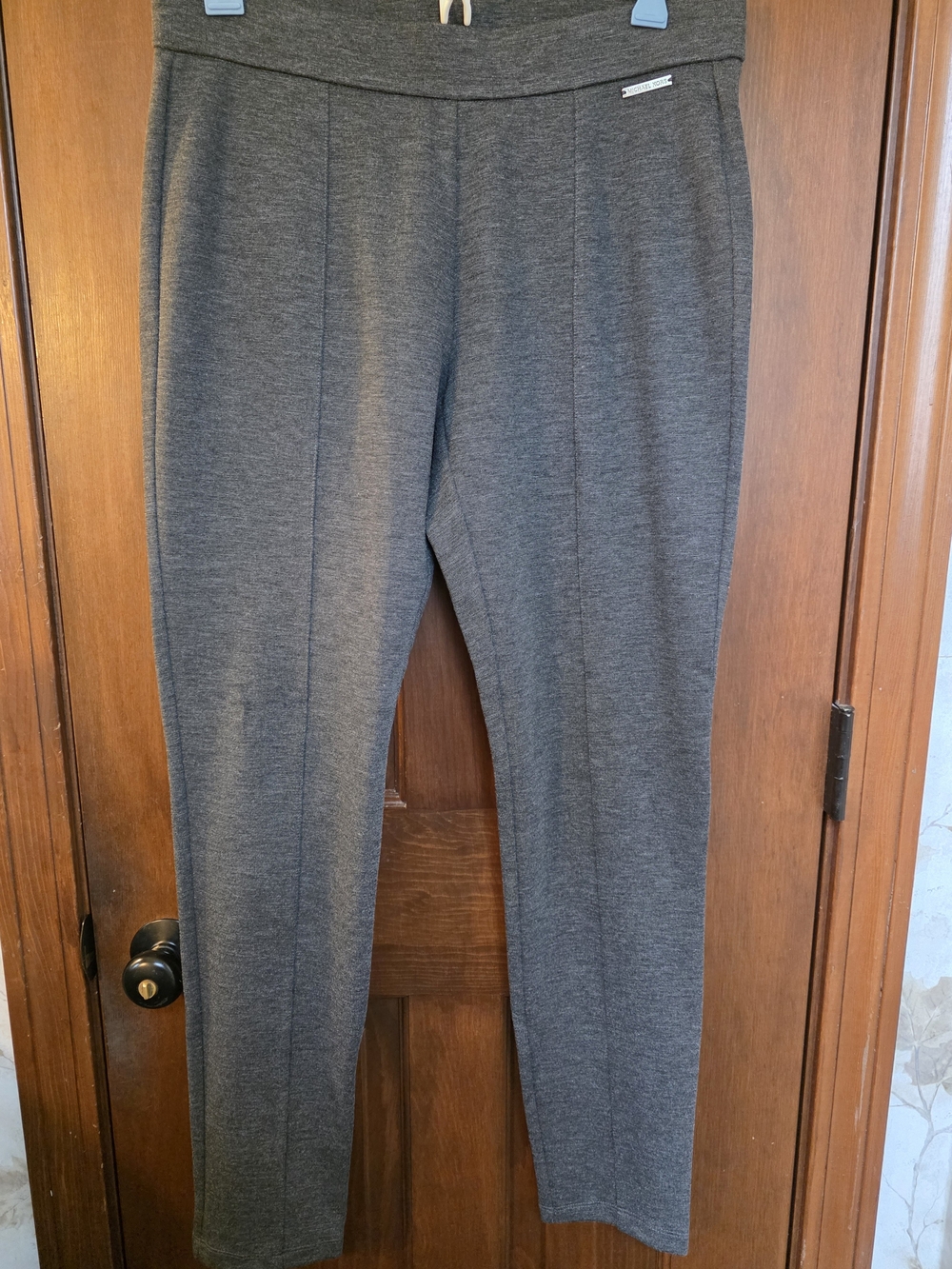 MICHAEL Michael Kors Charcoal Skinny-Leg Active Knit Pants Size Medium